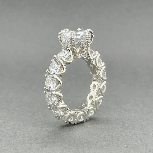 Jewelry - Silver Zirconium Eternity Ring-Sparkling Elegance